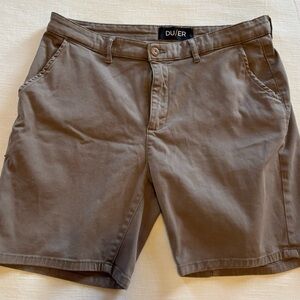 DUER DU/ER Live Free Journey Light Grey Stretch Shorts - Mens 34